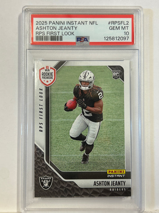 2025 Panini Instant NFL Ashton Jeanty #RPSFL2 PSA 10