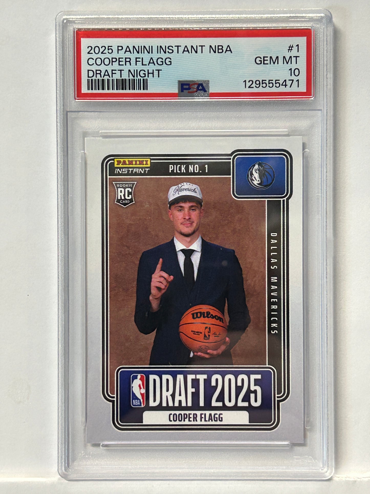 2025 Panini Instant NBA Draft Night Cooper Flagg #1 PSA 10