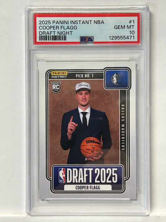 2025 Panini Instant NBA Draft Night Cooper Flagg #1 PSA 10