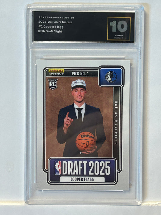 2025 Panini Instant NBA Draft Cooper Flagg AdvancedGrading 10