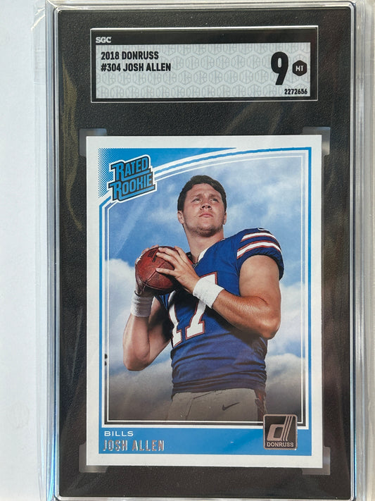 2018 Donruss Rated Rookie Josh Allen Buffalo Bills #304 CCG 9
