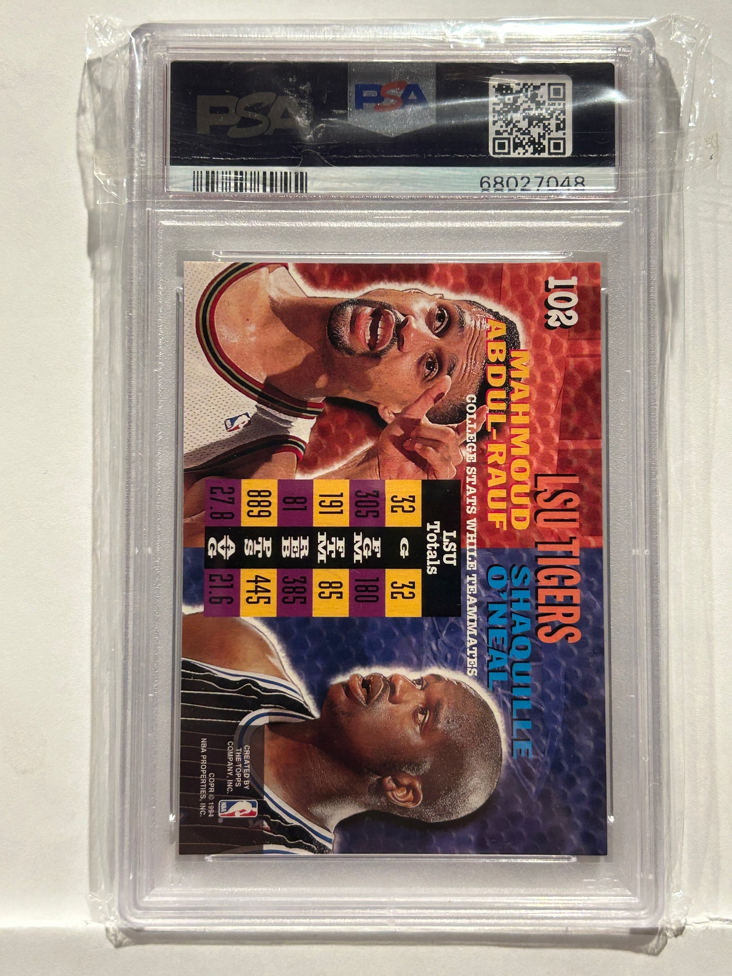 1994 Stadium Club S O'Neal / M. Aboul - Rauf #102 PSA 10