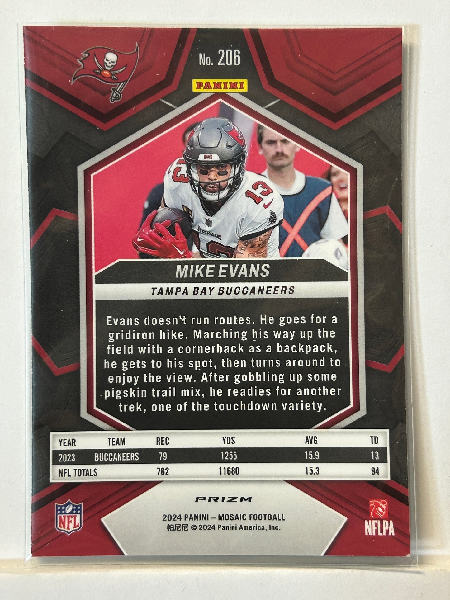 2024 Panini Mosaic Mike Evans Tamba Bay Baccaneers Green Mosaic Prizm